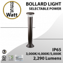 LED Bollard Light 26W Tunable CCT & Lumens | 3.5Ft. x 9.5" | Dark Bronze Round