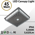 Dark Bronze LED Parking Garage Canopy Light 5000K 45W