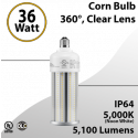 LED Corn Bulb Lamp 36W 5100Lm 5000K E39 IP64  UL