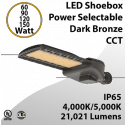 LED Shoebox Light Power Selectable 60W to 150W 21000Lm 4000K/5000K 