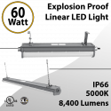 LED Explosion Proof Light Linear Class 1 Div 2 60W 8400Lm