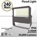 LED Flood light 34800Lm 240W 5000K Outdoor IP66 UL DLC