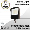 LED Flood Light Knucle Mount 65W-26W 9200Lm 3000K 4000K 5000K
