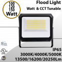 LED flood light Tunable  100W 120W 150W 30K/40K/50K U-Bracket