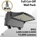 Full Cutoff Wall Pack Wattage Selectable with Built-In Photocell 60W/80W/100W/120W