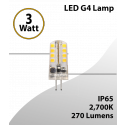 LED G4 Lamp - 3W, 270 Lumens, IP65 Water-Resistant, 2700K or 3000K