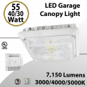 LED Garage Light  55/40/30W Tunable 30/40/50K 7150 Lumens