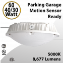 Parking Garage LED Light 30/40/60W Motion Sensor Ready 5000K 8677Lm