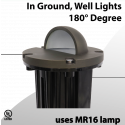 In Ground, Well Lights 180 Degree To One Side