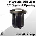 In Ground o Well Lights 2 Light Openings Each 90 Degree Oppossed