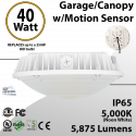 LED Garage Light with Motion Sensor | 40W 5000K 5875 Lumens