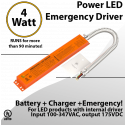 LED External Emergency Driver 4 Watt Field Installable UL 100-347VAC