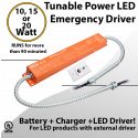 LED Emergency Driver 8 Watt Split with Battery 100-277VAC