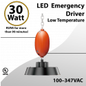 LED Emergency Driver 30 Watt Field Installable UL 100-347VAC Low Temp