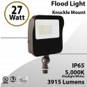 LED Flood Light 27W 3915Lm 5000K Knucle mount