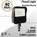 LED Flood Light 40W 5800Lm 5000K Knucle mount