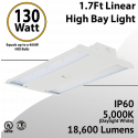 LED High Bay Light 1.7Ft. 130W 18600 Lumens 5000K UL DLC