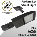 LED Street Light 150W 18939Lm 5000K UL IP67 DLC
