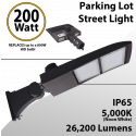 Street Light LED 200W Shoebox or parking lot fixture 26200Lm 5000K UL IP67 DLC