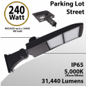 LED Street Light fixture 240W 31440Lm 5000K UL IP67 DLC