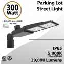 LED Street Light 300W 100-277 39000Lm 5000K UL IP65 DLC