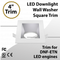 LED Downlight 4 inch Square Wall Washer Trim