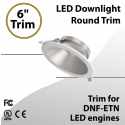 LED Downlight 6 inch Round Trim