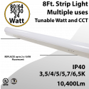 LED Strip Light 24/30/50/64/80W 10400Lm 3500/4000/5000/5700/6500K