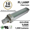 10W PL LED Bulb lamp 1000Lm 4000K G23 IP40 UL. Direct Line (Remove Ballast)