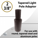 Tapered Light Pole Tenon Adapter to 2-3/8"