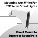 Direct Mount to Square or Round Pole for White STX Street Lights