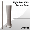Light Post 20Ft AVG Anchor Base Aluminum Tapered Dark Aluminum