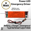 LED Internal Emergency Driver 4 Watt UR 100-277VAC