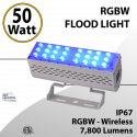 RGBW Flood Light 50W 7800Lm + White IP67 Wireless