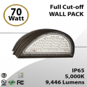 LED Full Cutoff Wall Pack - 70W, 5000K, 9446 LM -Indoor and Outdoor