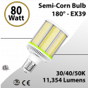 Semi-Corn Bulb 80W LED 180° 30K 40K 50K 11354 Lumen EX39 IP64 ETL