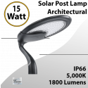 Solar Post Top Lamp Architectural 36Ah Battery 1800Lm