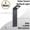 Solar LED Bollard Garden Path Lights 5W Square+DC Controller 