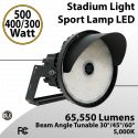 Stadium Light Sports Lamp 500/400/300W 65500Lm Beam Angle 30/45/60°