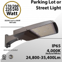 LED Street Light 170/200/220/240W up to 35400Lm 4000K UL IP65 DLC
