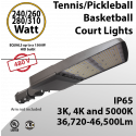 Court Lights 480V 240/260/280/310W up to 46500Lm 3CCT 3000K 4000K 5000K