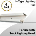 H Track 4FT Single Circuit Field Cuttable 120V Track for H Style 