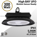 UFO Light LED High Bay 300W Motion Sensor Ready 41313Lm 5000K DLC Premium