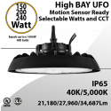 UFO Light LED High Bay 150/200/240W Motion Sensor Ready 40/5000K
