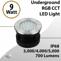 Premium 6" 9W RGB+CCT Underground Light - High Brightness 700LM, IP68