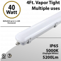 LED Vapor Tight Fixture 40W Plastic 5200Lm 5000K IP65 UL