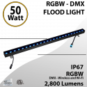 Wall Washer Light 50W RGBW 2800 lumens white IP67