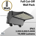 LED Wall Pack Light with Photocell, 60W/80W/100W, 3000/4000K/5000K