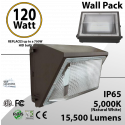 LED Wall Pack PC Lens 120W 15500 Lm DLC 5000K