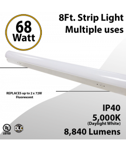 LED Strip Light 68W 8840 Lumen IP44 UL DLC 